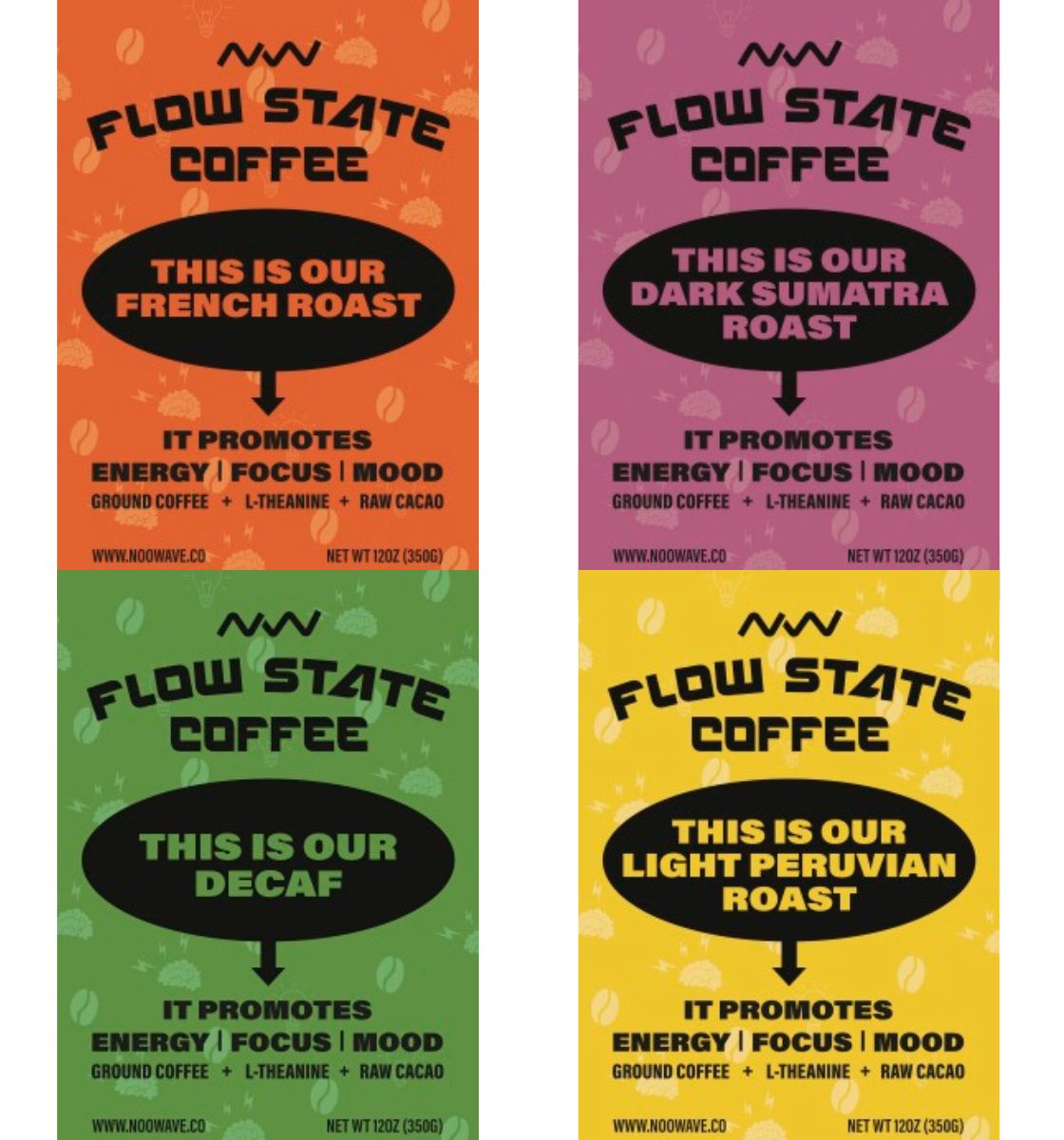 NEW ROAST BUNDLE! Flow State Coffee - 4 bags-12oz GROUND