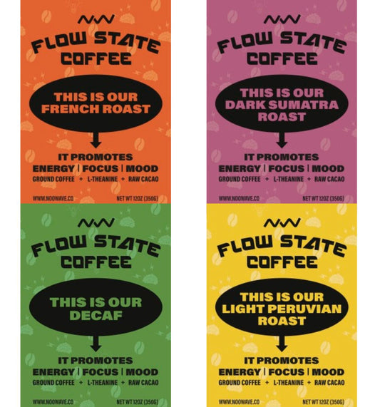 NEW ROAST BUNDLE! Flow State Coffee - 4 bags-12oz GROUND